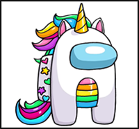 How to Draw AMONG US Unicorn
