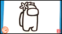 How to Draw Among Us - Flower Hat