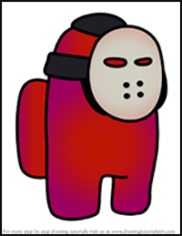 How to Draw Jason Mask from Among Us