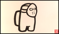 How to Draw Among Us Jason Mask - Easy Pictures to Draw