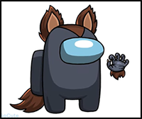 How to Draw AMONG US Werewolf | Halloween