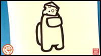 How to Draw Among Us - Cheese Hat - Easy Drawing Lessons