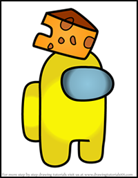 How to Draw Cheese Hat from Among Us