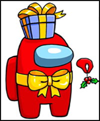How to Draw AMONG US Christmas Present