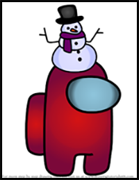 How to Draw Snow Man from Among Us