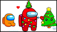 How to Draw AMONG US Christmas Tree