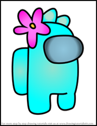 How to Draw Flower Hat from Among Us