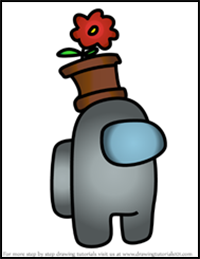 How to Draw Flowerpot from Among Us