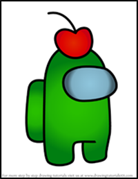 How to Draw Cherry Hat from Among Us