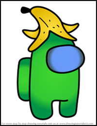 How to Draw Banana Hat from Among Us