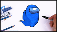How to Draw AMONG US Broken Body and Ghost