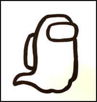 How to Draw Among Us - Ghost - Easy Pictures to Draw