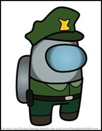 How to Draw Military from Among Us