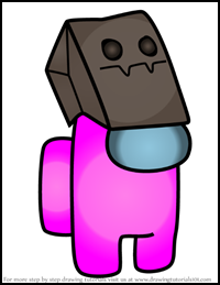 How to Draw Paper Bag from Among Us