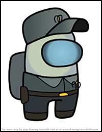 How to Draw Wall Cap from Among Us