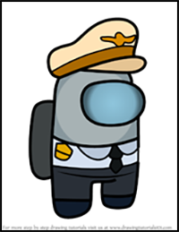How to Draw Captain's Hat from Among Us