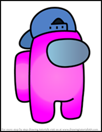 How to Draw Backwards Cap from Among Us