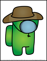 How to Draw Straw Hat from Among Us