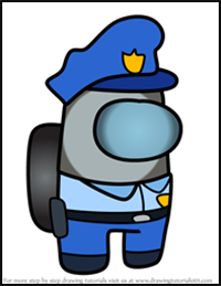 How to Draw Police from Among Us