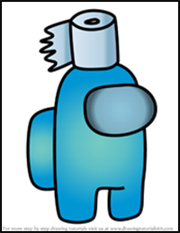 How to Draw Toilet Paper Hat from Among Us