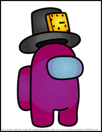 How to Draw Top Hat from Among Us