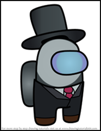 How to Draw Top Hat2 from Among Us