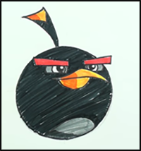 How to Draw Angry Birds 2 Characters - Bomb | BP