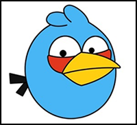 How to Draw Angry Birds (Blue)