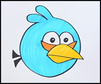 How to Draw the Blues from Angry Birds