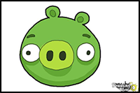 How to Draw Angry Birds Pig
