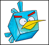 How to Draw Ice Bird | Angry Bird Drawing