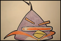 How to Draw LAZER BIRD - Angry Birds Space Step by Step Drawing Lesson