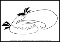 How to Draw Mighty Eagle from Angry Birds