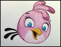 Drawing Time Lapse - Stela Angry Birds (Gouache)