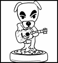 How to Draw K.K Slider - Step-by-Step