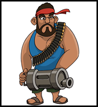 How to Draw Heavy | Boom Beach