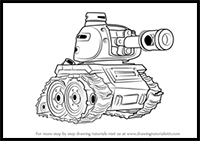 How to Draw Tank from Boom Beach