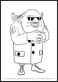 How to Draw Dr. T from Boom Beach