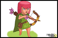 How to Draw Clash Of Clans Archer