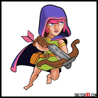 How to Draw Sneaky Archer from Clash of Clans