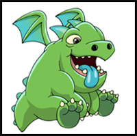 How to Draw Clash Royale | Baby Dragon