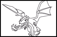 How to Draw Clash of Clans Characters Dragon Troops Step by Step Easy