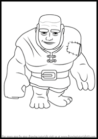 How to Draw Giant from Clash of the Clans