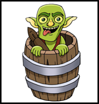 How to Draw Clash Royale | Goblin Barrel