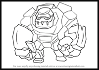 How to Draw Golem from Clash of the Clans