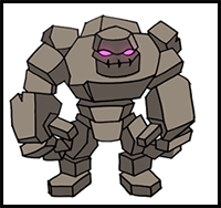 How to Draw Clash of Clans | Golem