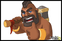 How to Draw Clash Of Clans Hog Rider
