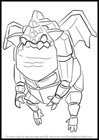 How to Draw Lava Hound from Clash of the Clans