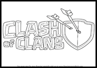 How to Draw Clash of Clans Logo