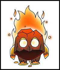 How to Draw Clash Royale | Fire Spirit